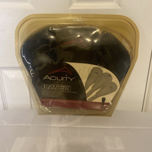 Other - Acuity Golf Headcovers Precision In Motion 3 Pack Hybrid PU Leather Lycra NEW